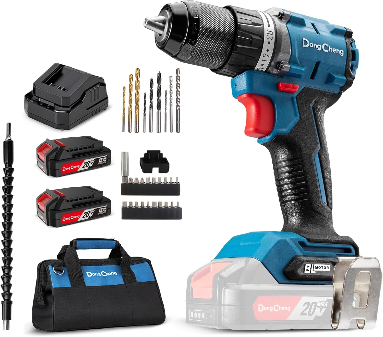 DongCheng Cordless Impact Drill Kit DCJZ2060i