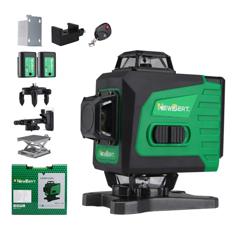 NewBeat Green Beam Rotary Laser Level – 16 Lines / 4D / 360° Self-Leveling