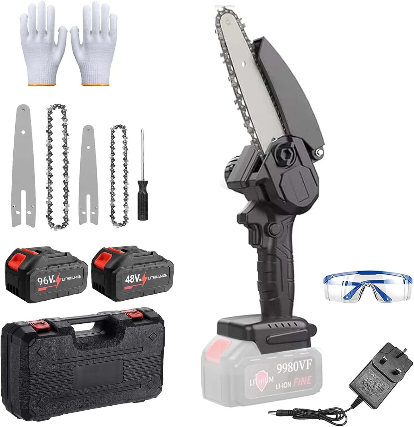 Mini Cordless Chainsaw – 4″/6″ Compact Battery-Powered