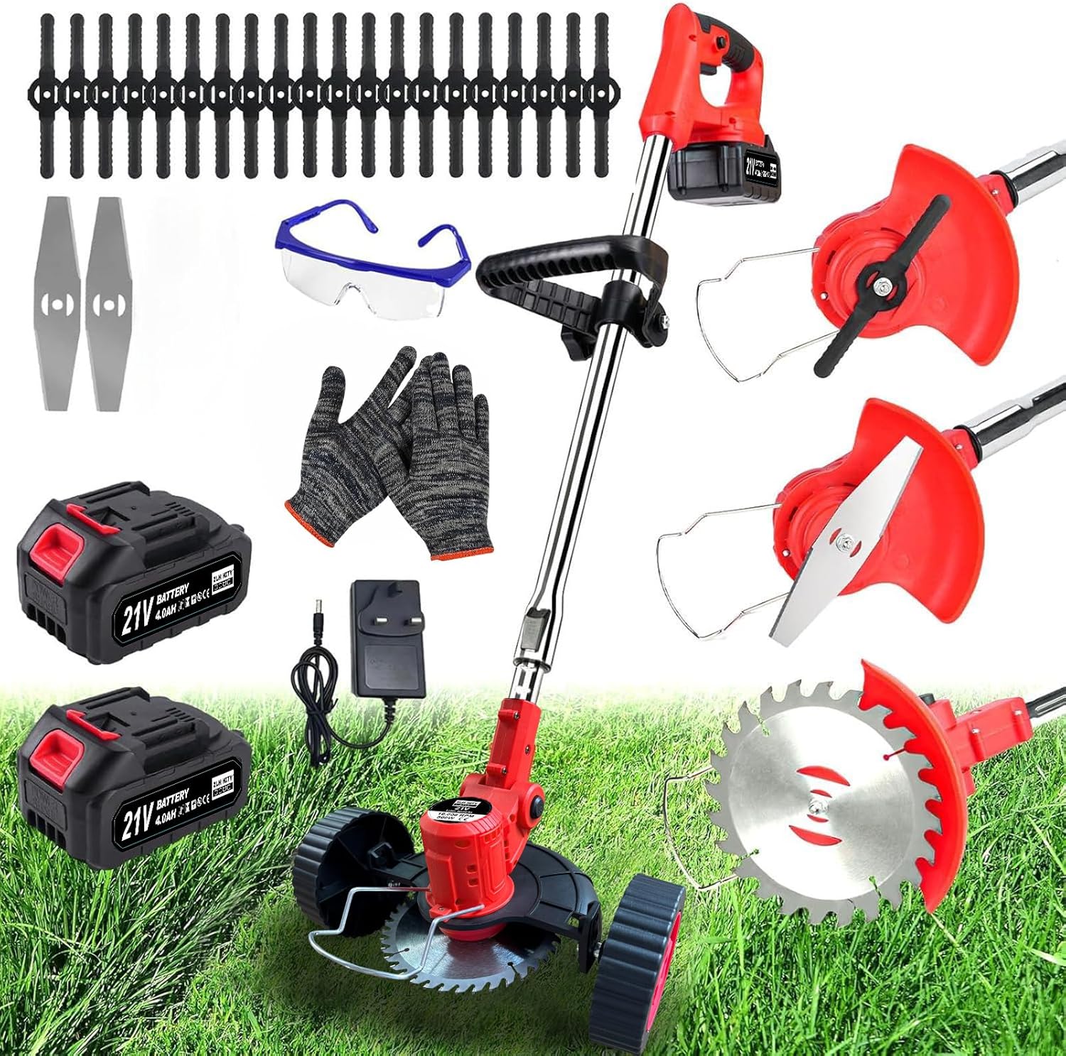Cordless Grass Trimmer Kit – 21 V