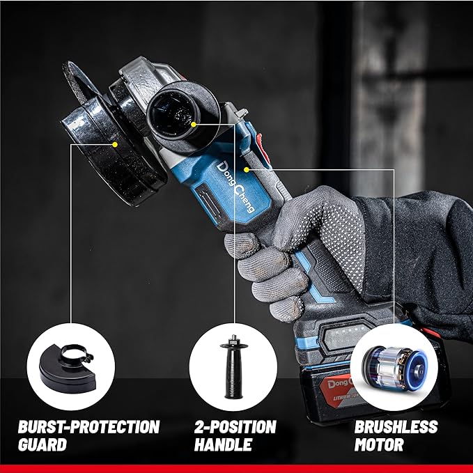 Dongcheng DCSM03-115 Cordless Brushless Angle Grinder