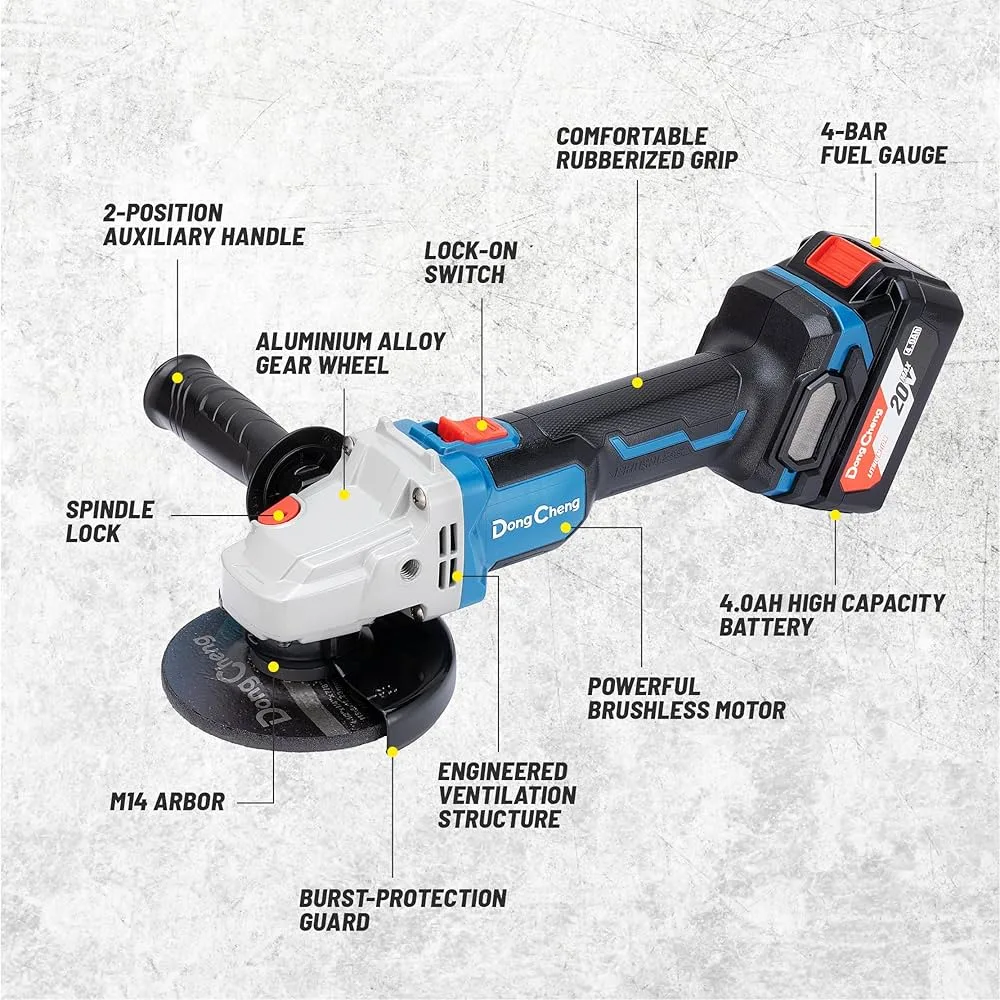 Dongcheng DCSM03-115 Cordless Brushless Angle Grinder