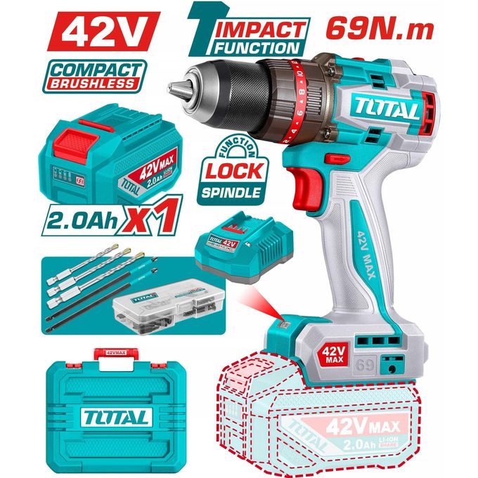 TIDL1426981 42V Compact Brushless Cordless Impact Drill