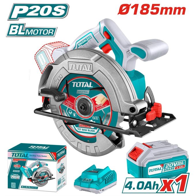 TOTAL TSLI18511 20V Lithium-Ion Circular Saw
