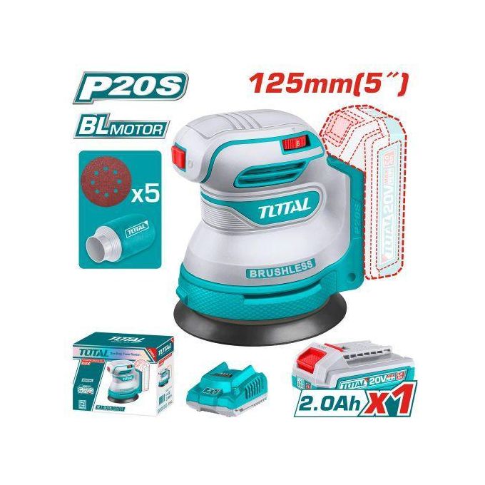 TOTAL TROSLI20021 20V Cordless Random Orbit Sander