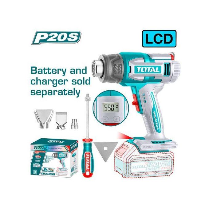 TOTAL TBL2003 Cordless Heat Gun (LCD)
