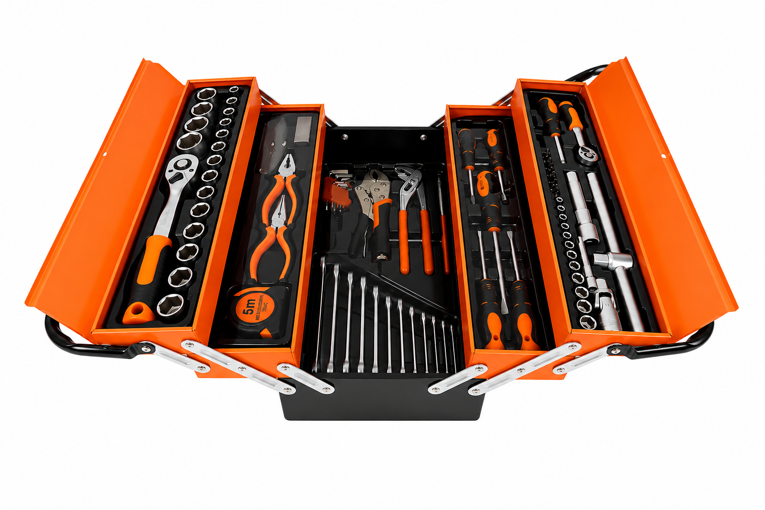 Metal Tool Box 5 Tier 85 Pieces